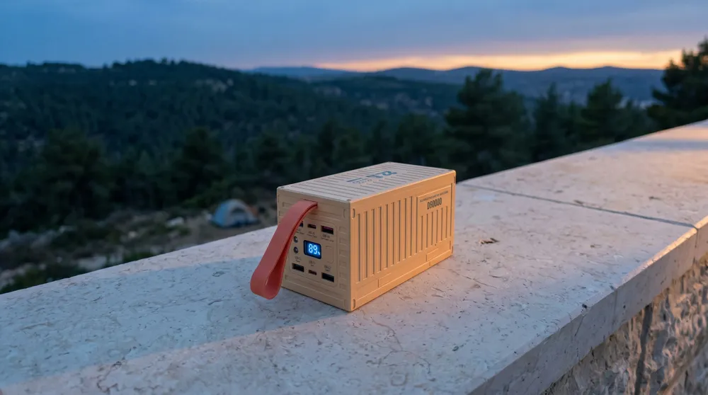 מטען נייד עוצמי 60000mAh עם פנס LED — בסביבה